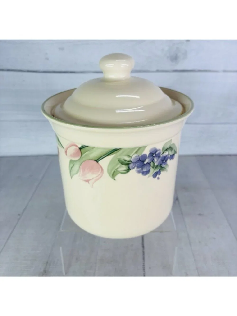 Pfaltzgraff GARDEN PARTY IMPRESSIONS Floral Stoneware Lidded Medium 9